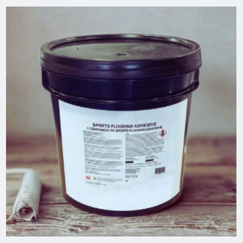 Flooring adhesive for rubber floors