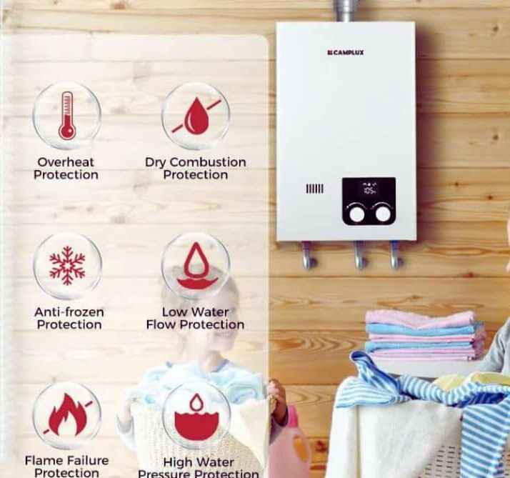 Camplux 2.64 GPM Propane/Natural Gas Tankless Indoor Water Heater