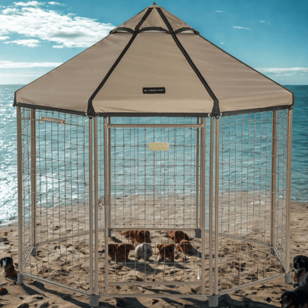 Win World Int'l 5 Foot Pet Gazebo with Vented Canopy for Dogs
