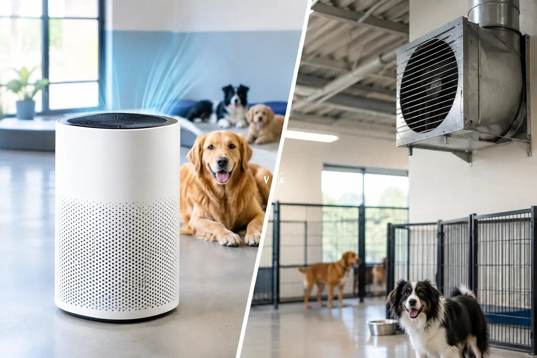 Air Purifier Versus Exhaust for Dog Facilities