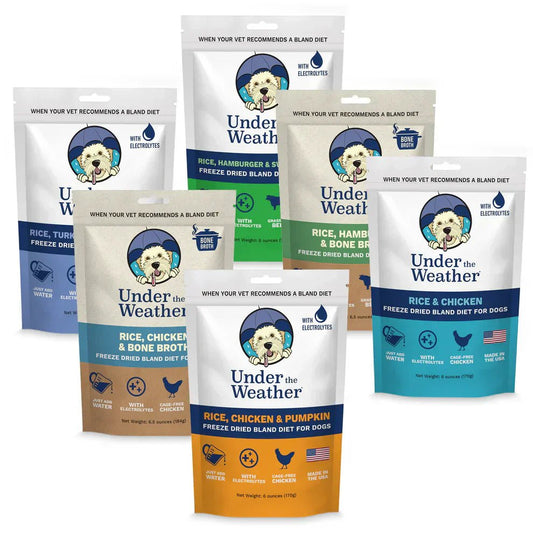 Variety of dog food supplements