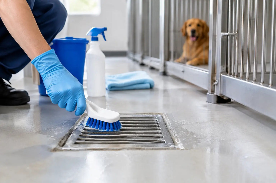 How to Sanitize Kennel Drains Without Odor
