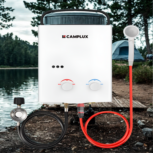 Camplux 5L 1.32 GPM Outdoor Portable Tankless Propane Water Heater