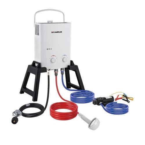 Camplux Portable Propane Water Heater with Pump Stand Kit
